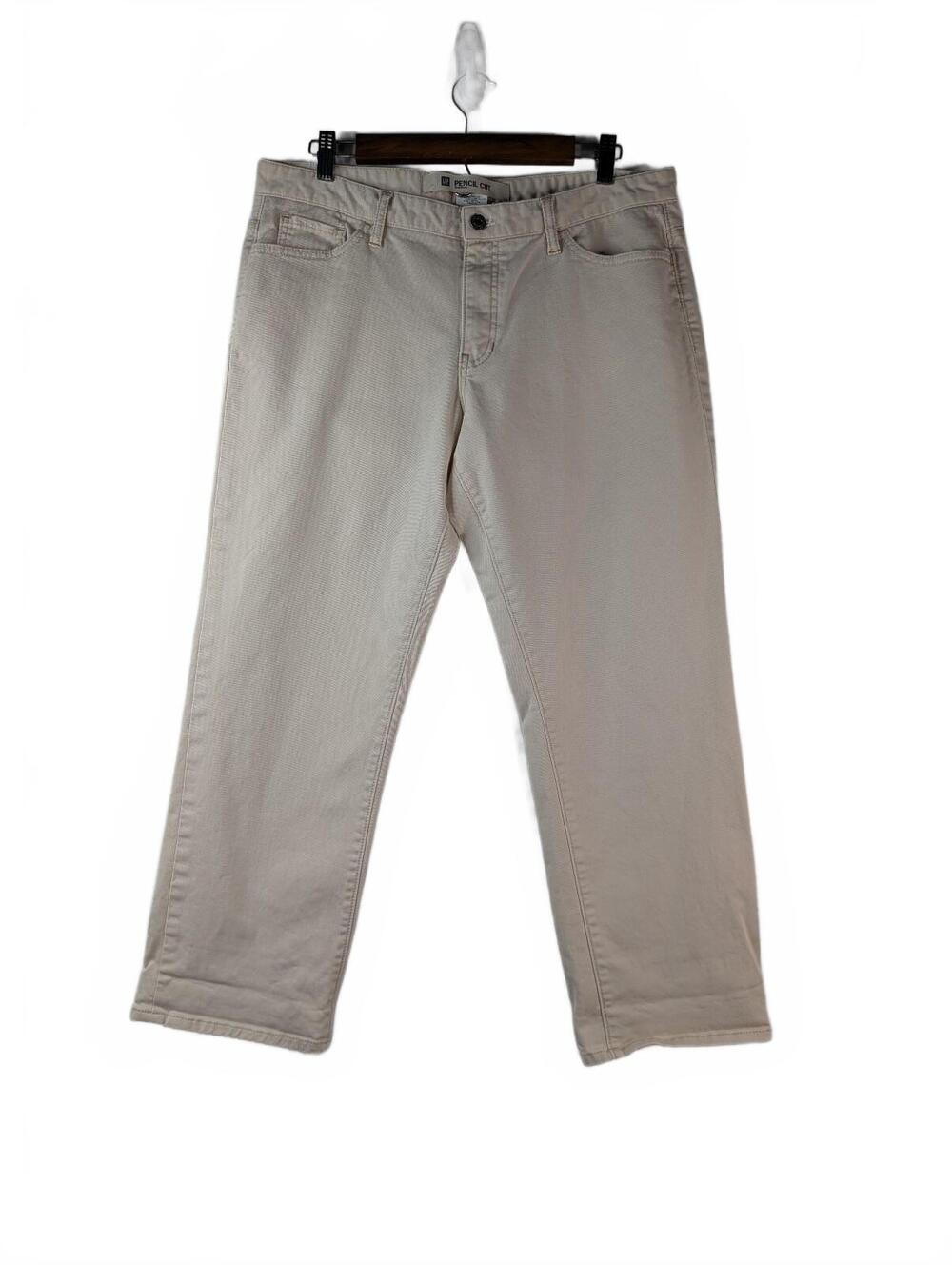 VTG Y2K Gap Pencil Cut Jeans in Ivory/Beige, Size 14